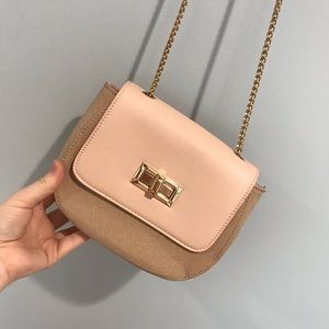 Suede Blush Crossbody Bag